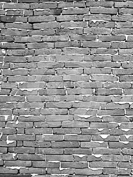 Grunge horizontal blackÃ¢â¬â¹ andÃ¢â¬â¹ whiteÃ¢â¬â¹ tone brick wall. photo